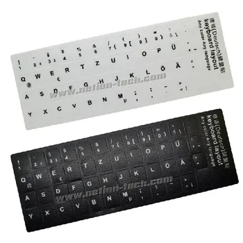 

3pc/lot German/Deutsch keypad label sticker, Eco-environment Plastic German keyboard stickers for Laptop/computer