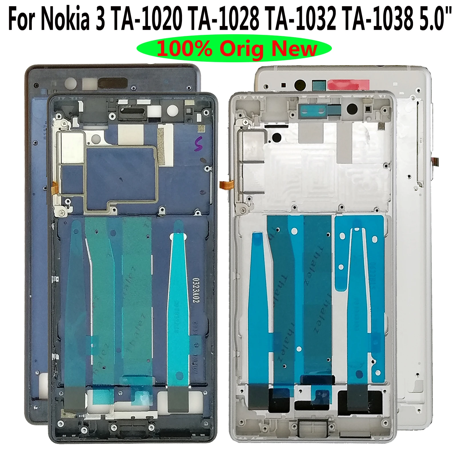 5," для Nokia 3 TA-1020 TA-1028 TA-1032 TA-1038 TA-Передняя средняя рамка экрана