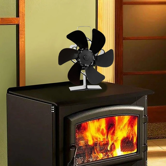 Fan Stoves Fireplace | Heat Powered Eco Stove Fan | Eco Fans Wood Stoves -  Black - Aliexpress