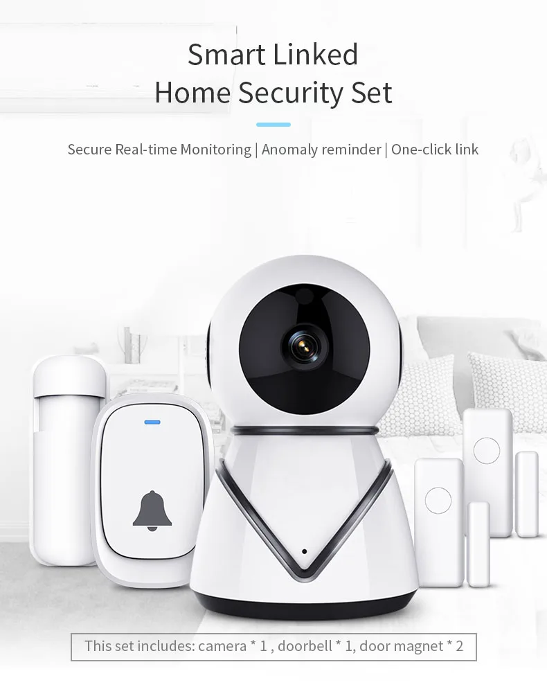 Elinksmart Star30VA HD 1080P ip-камера ONVIF дверной звонок умный магнитный датчик двери PIR датчик домашней безопасности сигнализация набор мониторов