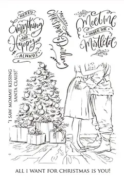 

Christmas Transparent Clear Silicone Stamp/Seal for DIY scrapbooking/photo album Decorative clear stamp sheets A2152