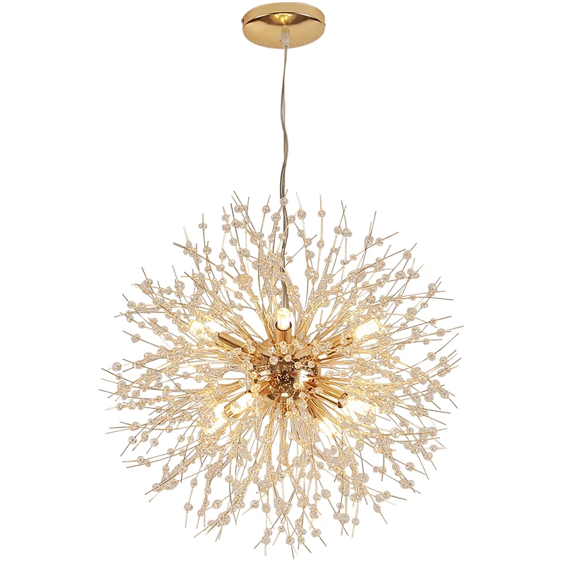 

Globe crystal pendant light creative luxury gold hanging light bedroom kitchen dining/kids' room modern silver suspension lights