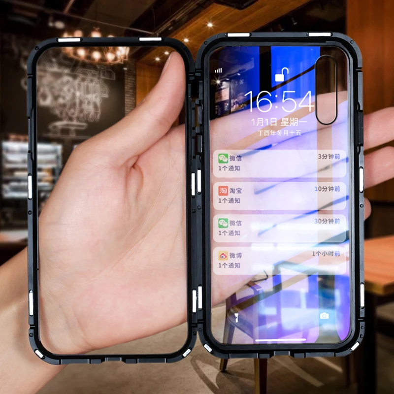 Металлический чехол с магнитной адсорбцией для Huawei P30 P20 P10 Mate 20 10 Pro Plus Lite light