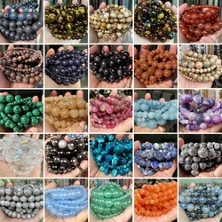 Perles en pierre naturelle 4 6 8 10mm oeil de tigre lave Amazonite Turquoises Agates Jaspers perles pour la fabrication de bijoux DIY Bracelet collier