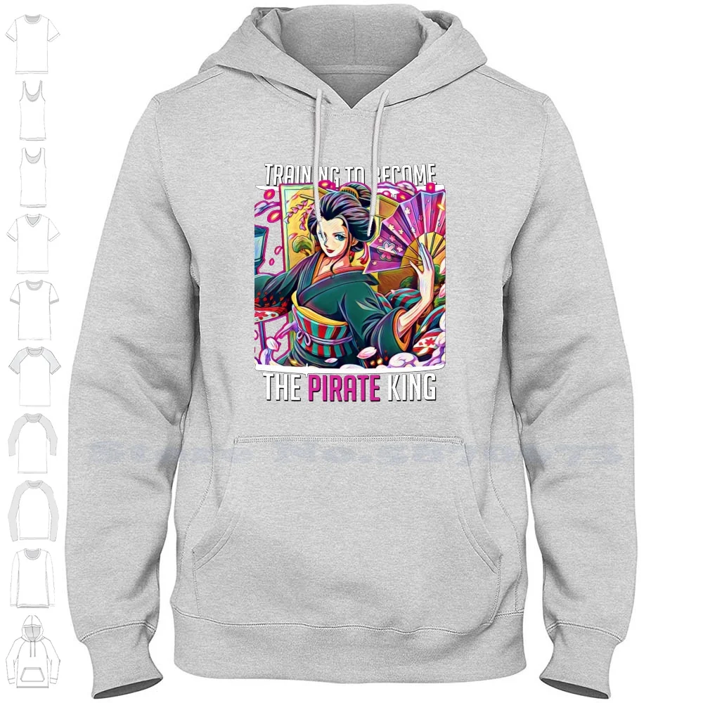 -Nico Robin Felpa Con Cappuccio A Maniche Lunghe Felpa Pirate King Haki Devil Fruit Strawhy Fitness Motivational Training To Diventa Marine