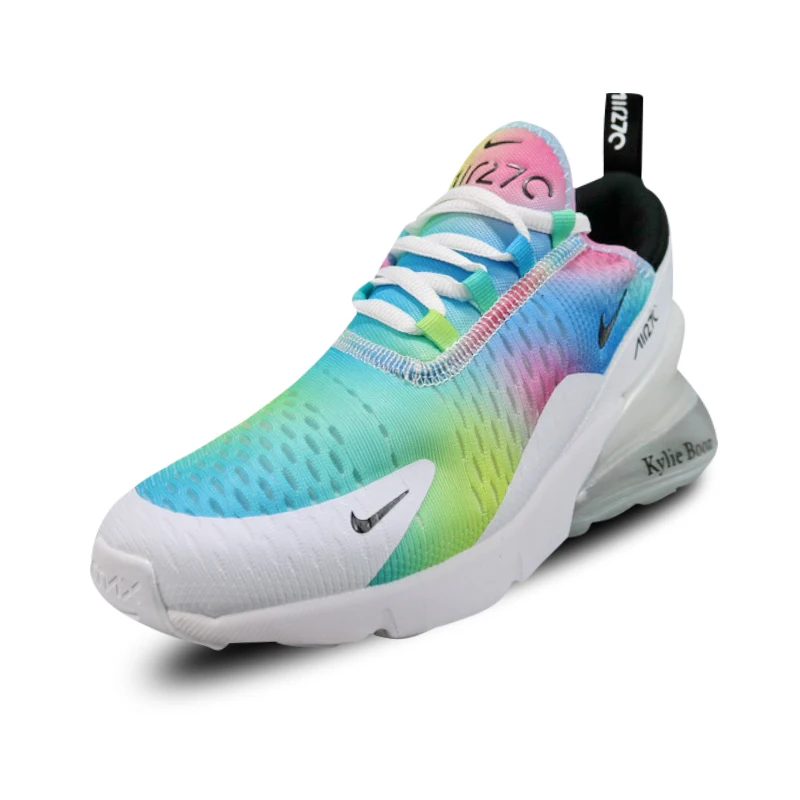 Женские кроссовки для бега Nike AIR MAX 270, черные Нескользящие износостойкие легкие спортивные кроссовки, AH6789-001