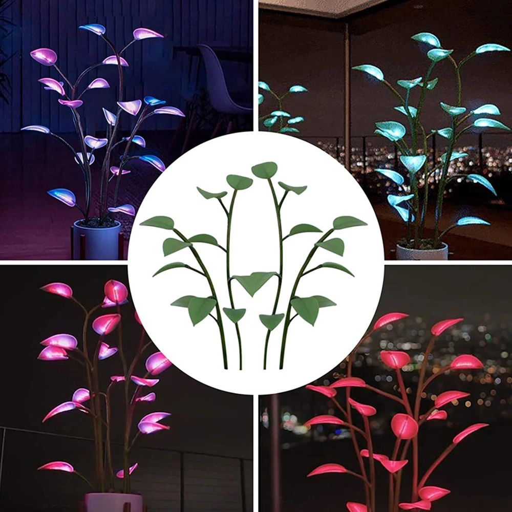 Magical LED Houseplant Lamp Indoor Decor Programmable Night Light Changeable Color Plant Magic Lamp for Home Decor Bonsai Lights