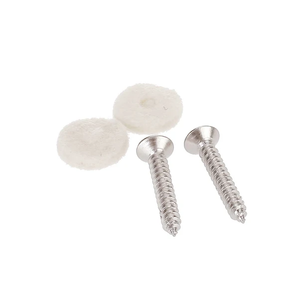 2 Solid Quality Replacement Buttons For Guitar Mandolin Strap Lock Silver Screws