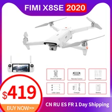 Fimi x8se 2020 câmera zangão fpv 3-axis 4k gps 8km 35 minutos de tempo de vôo profisional rc quadcopter zangão em estoque ru armazém
