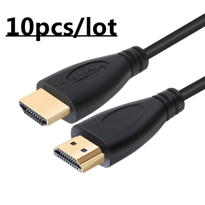 10pcs/lot Hdmi-compatible Cable High Speed 1080p 3d Gold Plated Video ...
