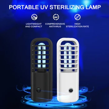 

Portable UV Sterilizer Germicidal Lamp With Ozone Household USB Rechargeable Disinfection Sterilization Lamp Mites Light