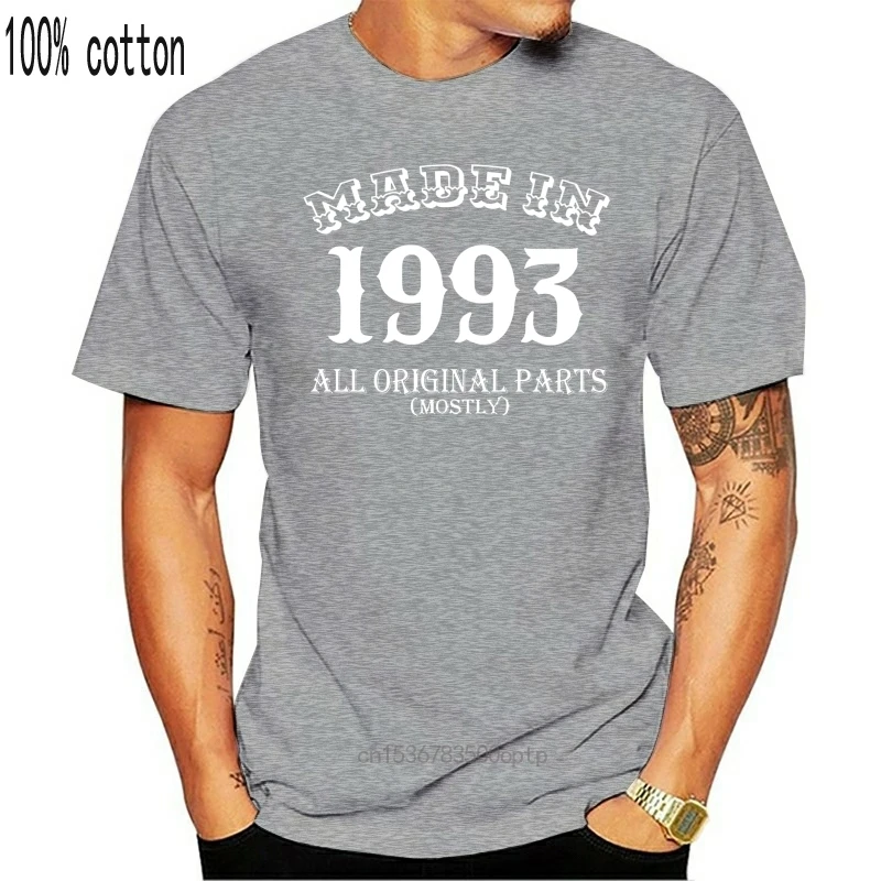 2019 Fashion Hot sale Made In 1993 All Original Parts 25th Birthday T-Shirt Tee shirt | Мужская одежда