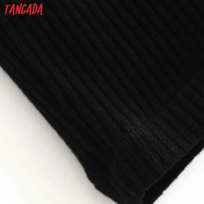 Tangada, женские Лоскутные эластичные свитшоты с рукавом, Короткие стильные пуловеры с длинным рукавом и круглым вырезом, женские топы 3A54