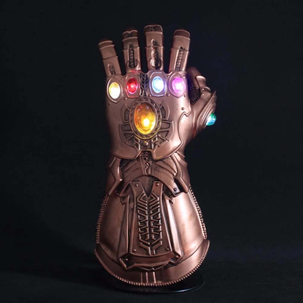 Светодиодный светильник Thanos Infinity Gauntlet Мститель Бесконечность войны косплей светодиодный перчатки ПВХ экшн-фигурка модель игрушки подарок Хэллоуин реквизит