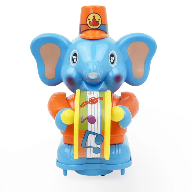 

Feng yuan 28331 Baby Happy Baby Elephant Joy Side Drum Hand-Walking Cartoon Music Rattle Baby Toys