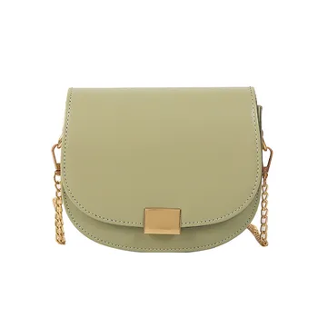 

#H40 New Half Moon Bag Women Famous Brand Handbag Chain PU Leather Saddle Crossbody Bags For Women Shoulder Messenger Bag Sac