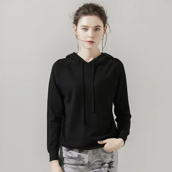 

2020 Fashion Women Spring Hoodies Sweatshirt Casual Cotton solid color red Sweatshirt Print Tops