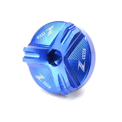 Color : Blue Bouchons de Remplissage d'huile Capuchon de Remplissage d'huile Moteur Moto for Kawasaki ZH2 Z H2 ZH2 2019-2020 Accessoires de Moto Couvercle de Bouchon d'huile Moteur avec Logo ZH2 