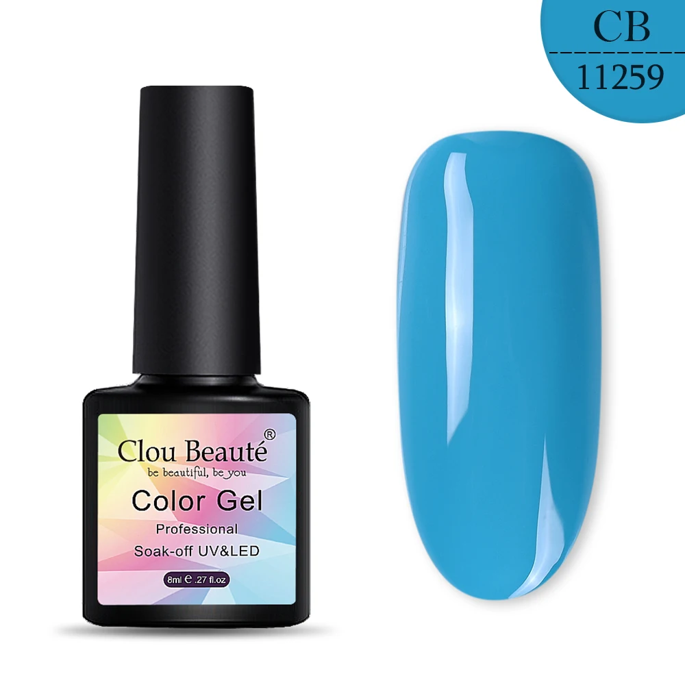 11259 Clou Beaute 8 мл гель лак для ногтей набор Гибридный Гель-лак неоновый гель Лак Блеск Гель-лак праймер Гель-лак для ногтей УФ Цвета ногтей - Цвет: 11259