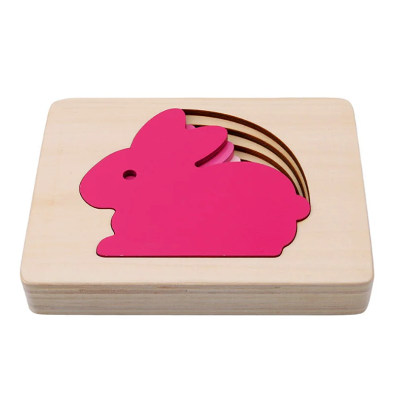 Brinquedos de Madeira para Crianças Brinquedos do Bebê Crianças Caixa Animal Quebra-cabeça Multicamadas Quebra-cabeças Criança Cedo Auxílios Educativos 3d 5 Crianças brinquedos de madeira para crianças caixa