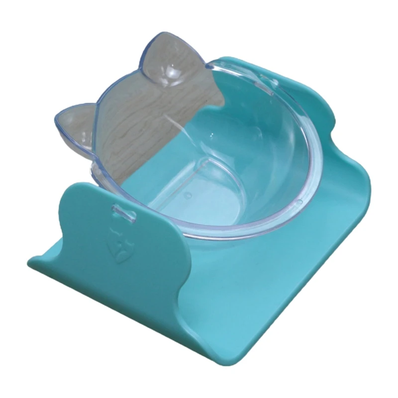 Elevated Bowls 15° Adjustable Tilted Raised Dish Clear Pet Feeding Bowl