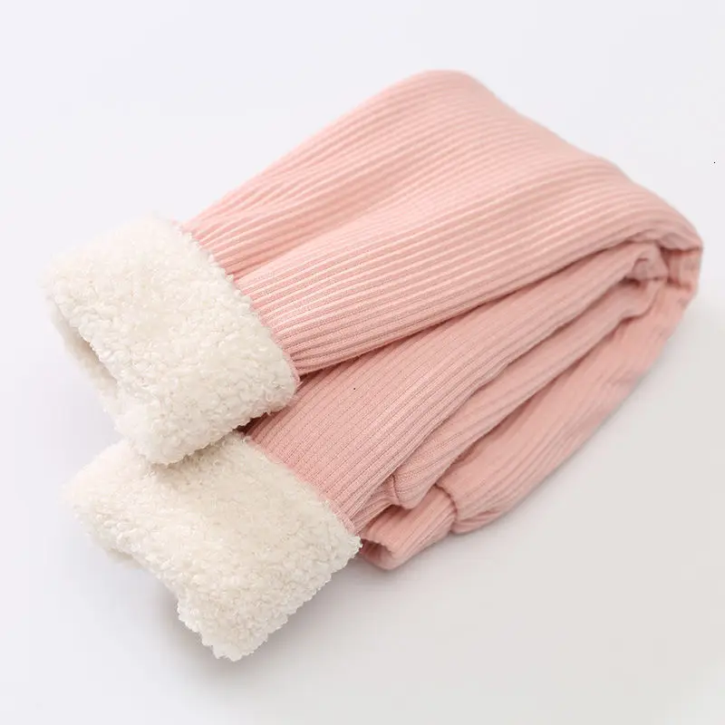 lamb velvet (cotton) Леггинсы для девочек зима г. Новые Детские Модные теплые леггинсы хлопковые плотные бархатные брюки для девочек, детские леггинсы 1-6Y - Цвет: lamb velvet (cotton)