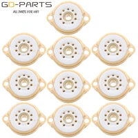 Chassis Mount 9pin Ceramic Vacuum Tube Socket Base FOR 12AX7 ECC82 6922 EL84 6DJ8 12AU7 12AT7 Hifi Audio Guitar Tube AMP DIY 10P 1
