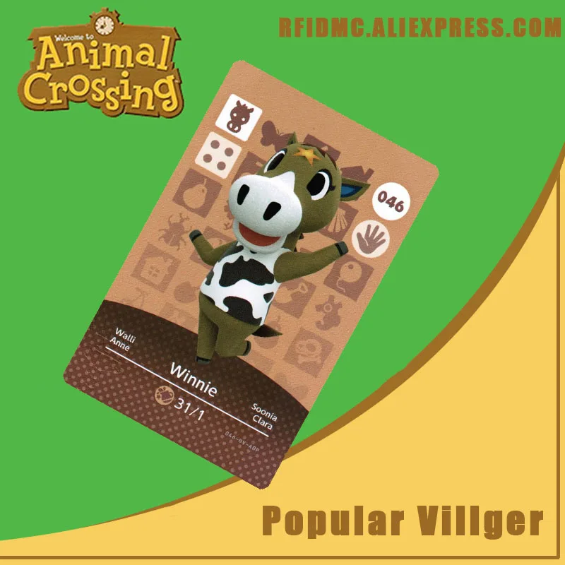 Animal Crossing Amiibo Card - Winnie #046 (Series 1) - AUTHENTIC Nintendo Card 9 thumbnail image