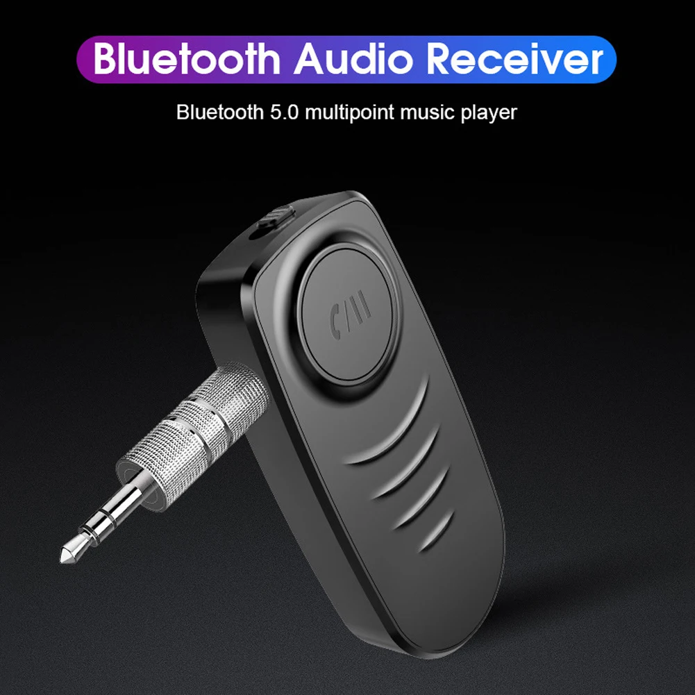 Bluetooth приемник автомобильный Bluetooth V5.0 AUX 3,5 мм музыкальный Bluetooth аудио приемник Громкая связь вызов автомобильный передатчик для домашнего ТВ MP3
