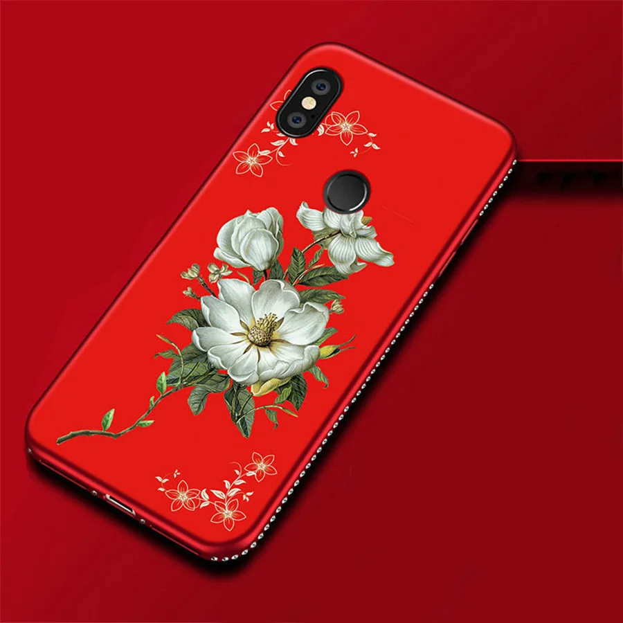 Роскошный мягкий силиконовый чехол для redmi S2 Y2 Xiaomi 5X A1 6X A2 Модный со стразами и