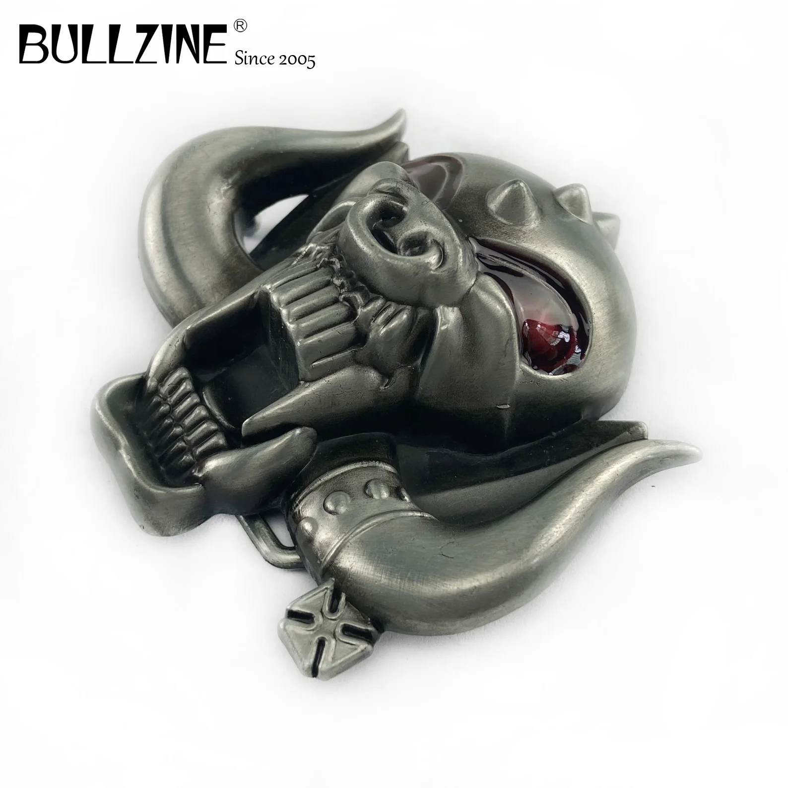 Bullzine Оптовая Продажа цинковый сплав череп голова пряжка на ремешке магическое