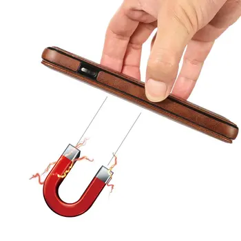Étui portefeuille en cuir avec aimant pour IPhone 13, 12, 11 Pro Ma 6