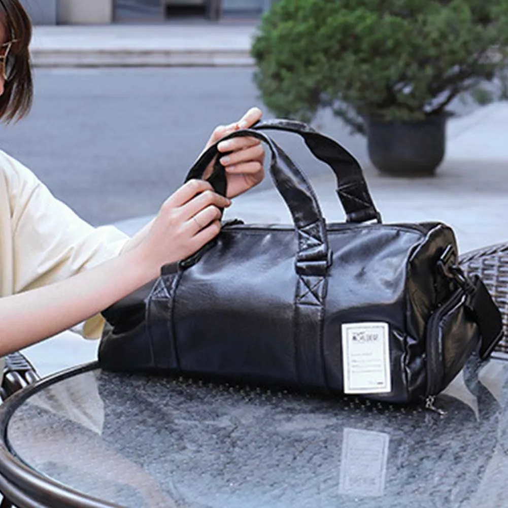 Мужская сумка через плечо, Вместительная дорожная сумка для багажа, спортивная сумка из искусственной кожи, многофункциональная водонепроницаемая сумка из искусственной кожи, органайзер для фитнеса, на каждый день