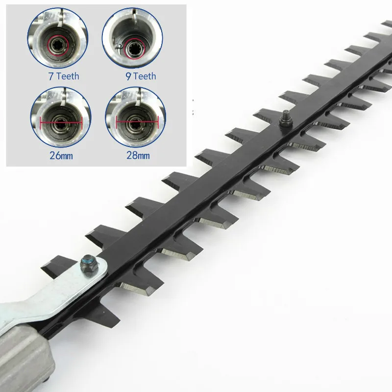 Professional Hedge Trimmer head 26mm/28mm 7/9 Spline High Pole Brush Grass Cutter Harvester Mower For Garden Tools Spare Parts 3