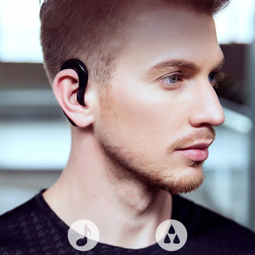 Костная проводимость гарнитура с регулировкой громкости беспроводной Bluetooth 4,2 спортивный стерео наушник для ноутбука планшета