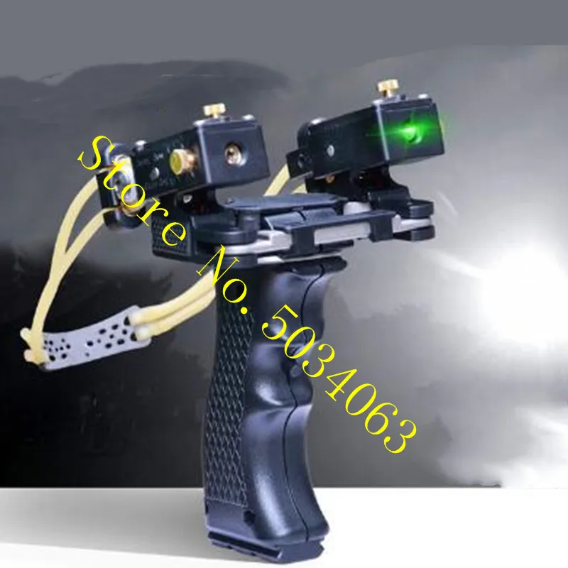 

Powerful Laser Targeting Slingshot for Outdoor Hunting Bow Folding Wrist Slingshot Catapult Shooting Fishing Slingshots 2020