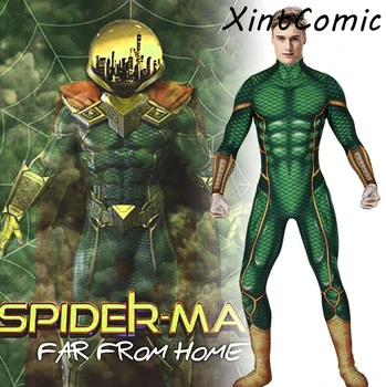 

Spider Man Far From Home Mysterio Quentin Beck Cosplay Costume Zentai Adults Kids Bodysuit Quentin Beck Spandex Suit Jumpsuits