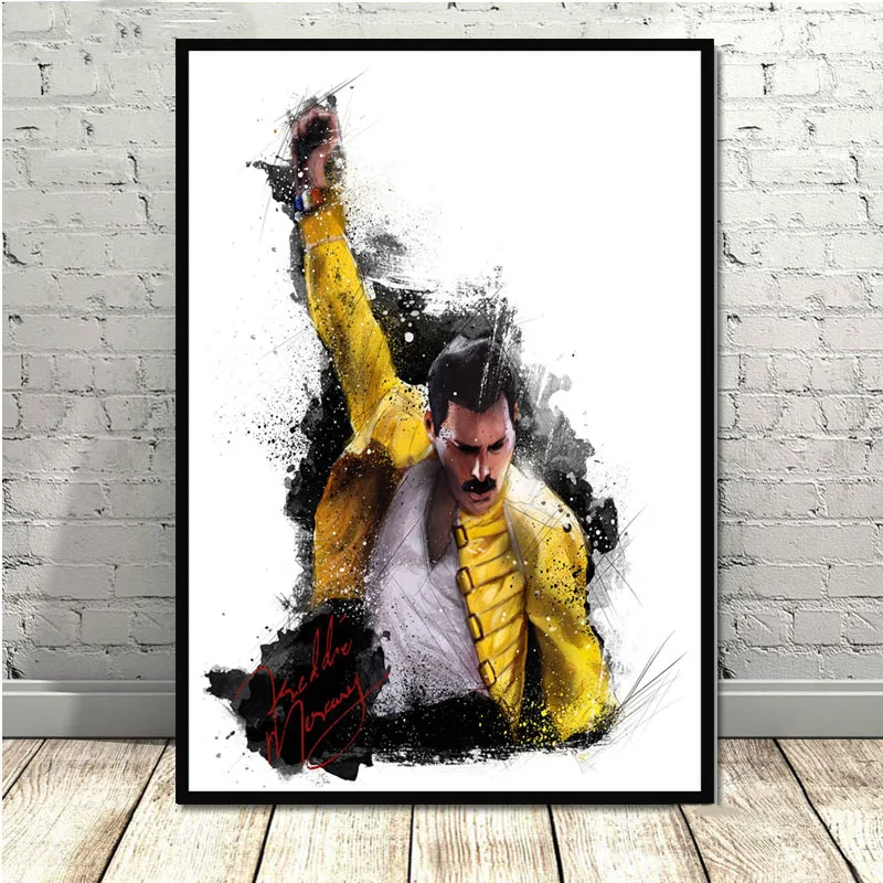 Фредди Меркури Queen Rock Band легендарный поп звезды комиксов Плакат и принты живопись