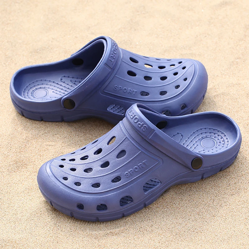 

Unisex Shoes Men Beach Sandals Slippers Comfortable Whole EVA Slip On Casual Summer Shoe With Hole Breathale Quick Drying Clogs