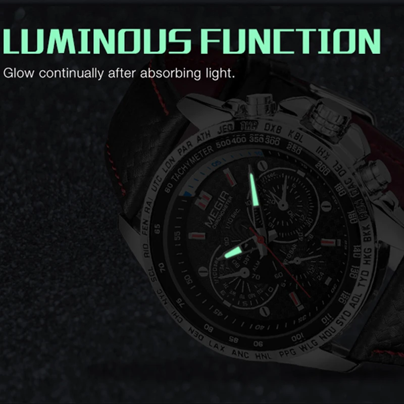 Günstige MEGIR Herren Uhren Top Brand Luxus Quarzuhr Männer Mode Luminous Armee Wasserdicht Männer Armbanduhr Relogio Masculino 2019