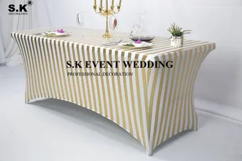 

SK Rectangle Spandex Table Cover Stretch Lycra Table Cloth For Wedding Event Banquet Dining Decoration