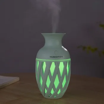 

The vase USB air humidifier ultrasonic mini fragrance diffuser purifier and LED lights are suitable for household cars