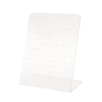 

Jewelry Shelf Display Rack Stand L Shape For Ear Stud Earrings 120 Slots Holder Bracket Boutique Decoration Storage Organizer Ac