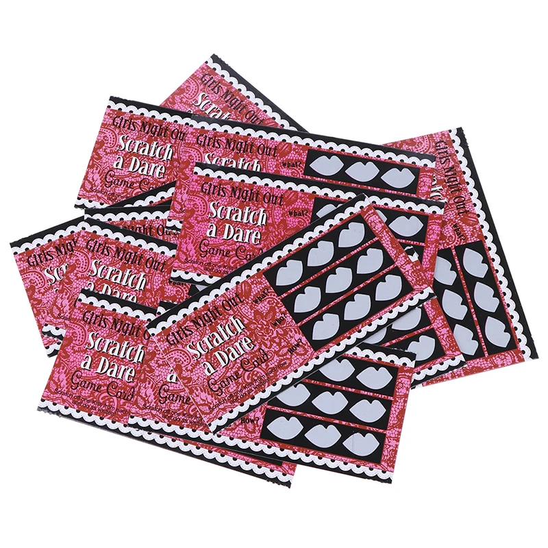 12pcs/bag Dare Scratch Card Game Funny Joke Toy Party Night Single Men And Women Party Girls Night Out Accessories