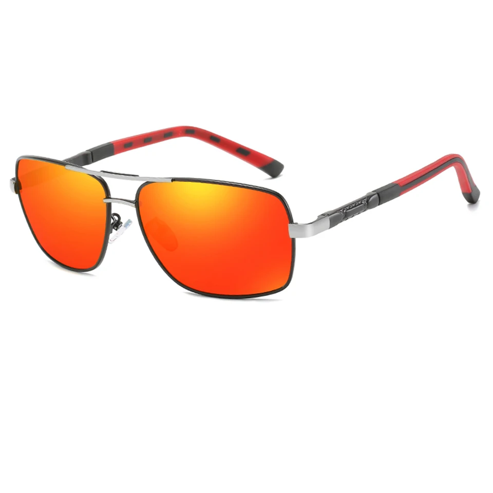 ELITERA Брендовые мужские солнцезащитные очки из сплава, поляризованные UV400 зеркальные Мужские солнцезащитные очки, женские очки - Цвет линз: black red
