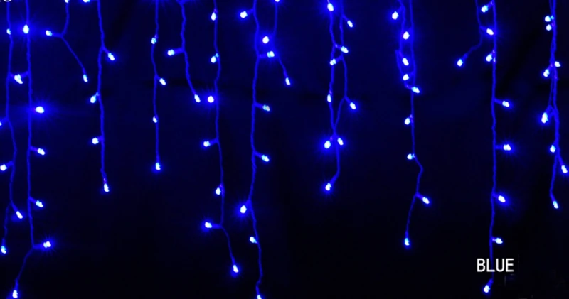 3,5 M droop 0,4-0,6 m светодиодный Рождественский занавес сосулька гирлянды праздничные вечерние садовые сцены Открытый водонепроницаемый Декор сказочные огни