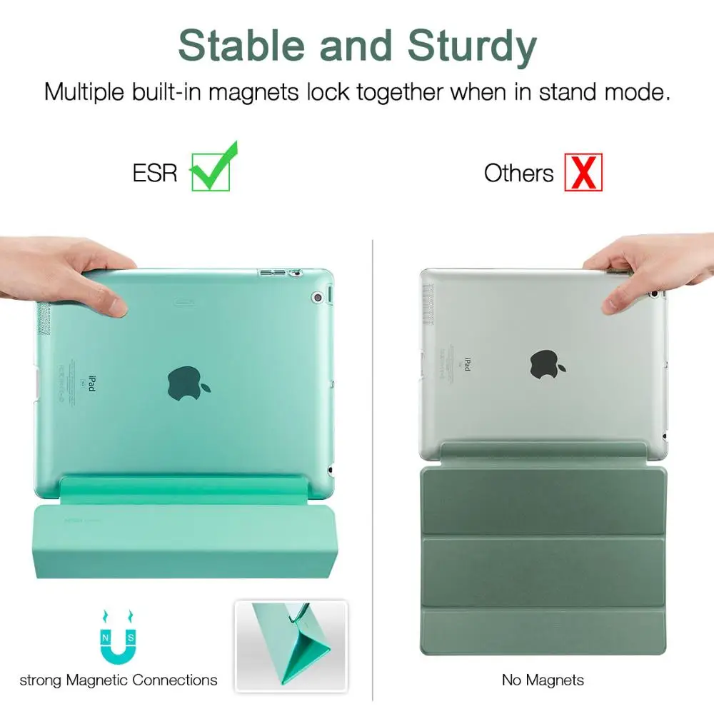 Смарт чехол ESR для iPad 2 3 4 футляр из искусственной кожи с функцией автоматического