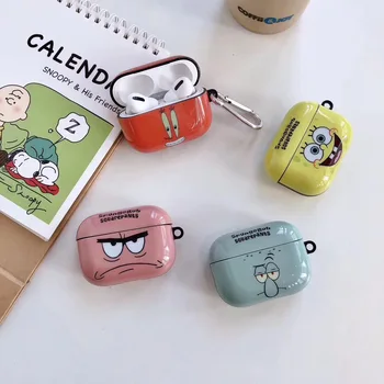 

Cartoon Squidward Tentacles Patrick Star Wireless bluetooth headset case for Airpods 3 2 1 pro Armor Abs Krabs Cover Coque