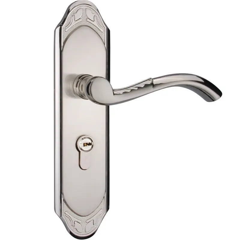 zinc alloy Door Lock Split lock door knobs for interior Door locks mute Anti-theft bedroom DOOR Lock for room door handles - Цвет: Серебристый