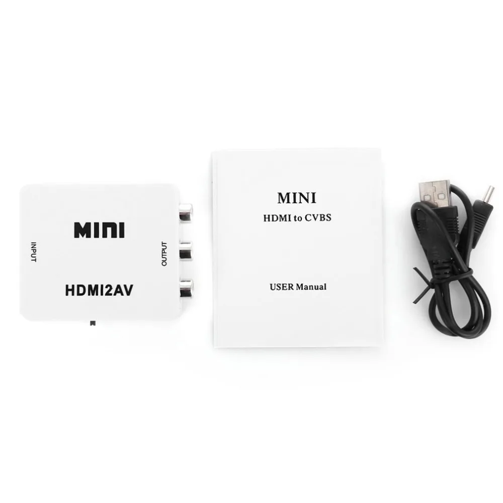 HDMI к RCA конвертер HDMI К AV адаптер Smart tv Box для ноутбука 1080P 720P 480P NTSC/PAL HDMI2AV